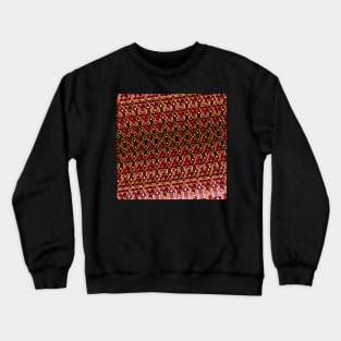 Red Optical Illusion Mosaic Crewneck Sweatshirt